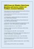 USPS Exam 421 Window Clerk Exam&NewLine;Question and Answer &lpar;2026&rpar; &vert; A&plus;&NewLine;Verified &vert; Accurate Solutions