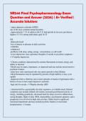 NR546 Final Psychopharmacology Exam&NewLine;Question and Answer &lpar;2026&rpar; &vert; A&plus; Verified &vert;&NewLine;Accurate Solutions