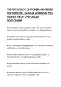 THE PSYCHOLOGY OF WOMEN AND GENDER &NewLine;EIGHTH EDITION LEARNING WORKBOOK 2026 &NewLine;FEMINIST THEORY AND GENDER &NewLine;DEVELOPMENT