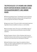 THE PSYCHOLOGY OF WOMEN AND GENDER &NewLine;EIGHTH EDITION REVISION HANDBOOK 2026 &NewLine;SOCIALIZATION IDENTITY AND GENDER &NewLine;ISSUES