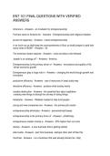 ENT 101 FINAL QUESTIONS WITH VERIFIED ANSWERS