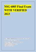 NSG 6005 Final Exam &NewLine;WITH VERIFIED &NewLine;2023