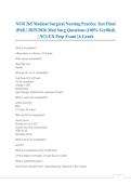 NUR 265 Medical Surgical Nursing Practice Test Final &lpar;Pdf&rpar; &vert; 2025&sol;2026 Med Surg Questions &lpar;100&percnt; Verified&rpar; &vert; NCLEX Prep Exam &vert;A Grade