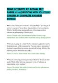 TISSUE INTEGRITY ATI ACTUAL TEST &NewLine;PAPER 2026 QUESTIONS WITH SOLUTIONS &NewLine;GRADED A&plus; COMPLETE ANSWERS &NewLine;BUNDLE 