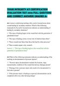 TISSUE INTEGRITY ATI CERTIFICATION &NewLine;EVALUATION TEST 2026 FULL QUESTIONS &NewLine;AND CORRECT ANSWERS GRADED A&plus;
