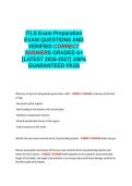 ITLS Exam Preparation EXAM QUESTIONS AND VERIFIED CORRECT ANSWERS GRADED A&plus; -LATEST 2026-2027- 100- GUARANTEED PASS&period;docx&NewLine;&NewLine;