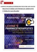 Test Bank Lehne&rsquo;s Pharmacotherapeutics 3rd Edition Rosenthal Questions Answers Advanced Practice Nursing PDF Download&NewLine;&NewLine;