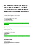 Sensation and Perception &lpar;10th Edition&rpar; by Goldstein&colon; Practice Exam Guide &lpar;Original Questions & Answers&rpar;