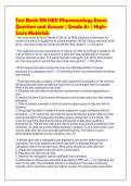 Test Bank RN HESI Pharmacology Exam&NewLine;Question and Answer &vert; Grade A&plus; &vert; HighScore Materials