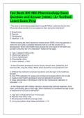 Test Bank RN HESI Pharmacology Exam&NewLine;Question and Answer &lpar;2026&rpar; &vert; A&plus; Verified &vert;&NewLine;Latest Exam Prep&NewLine;