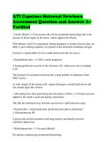 ATI Capstone Maternal Newborn&NewLine;Assessment Question and Answer A&plus;&NewLine;Verified
