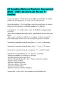 ATI Capstone Maternal Newborn Assessment&NewLine;&lpar;2026 &sol; 2027&rpar; Question and Answer A&plus;&NewLine;Verified
