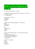 ATI Capstone Maternal Newborn&NewLine;Assessment Question and Answer&NewLine;Grade A&plus;