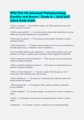 WGU D115 OA Advanced Pathophysiology&NewLine;Question and Answer &vert; Grade A&plus; &vert; 2026&sol;2027&NewLine;Latest Study Guide