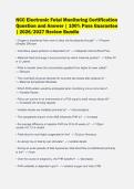 NCC Electronic Fetal Monitoring Certification&NewLine;Question and Answer &vert; 100&percnt; Pass Guarantee&NewLine;&vert; 2026&sol;2027 Review Bundle