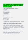 NCC Electronic Fetal Monitoring Certification&NewLine;Question and Answer &vert; Grade A&plus; &vert; 2026&sol;2027&NewLine;Latest Study Guide