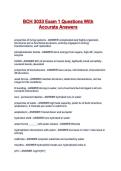BCH 3033 Exam 1 Questions With Accurate Answers
