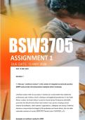 BSW3705 Assignment 1 Semester 1 ANSWERS 2026 - Due 15 May 2026