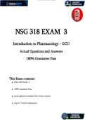 GCU NSG 318 & NSG 316 Exam Prep Bundle &lpar;2026&rpar; &ndash; Advanced Pharmacology & Health Assessment Study Guides
