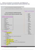 HESI A2 Study Guide &ndash; Master Entrance Exam Questions & Answers for Chamberlain College of Nursing