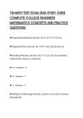 TSI MATH TEST EXAM 2026 STUDY GUIDE &NewLine;COMPLETE COLLEGE READINESS &NewLine;MATHEMATICS CONCEPTS AND PRACTICE &NewLine;QUESTIONS
