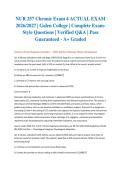 NUR 257 Chronic Exam 4 ACTUAL EXAM 2026&sol;2027 &vert; Galen College &vert; Complete Exam-Style Questions &vert; Verified Q&A &vert; Pass Guaranteed - A&plus; Graded