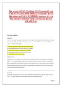 The Actual ATI RN Nutrition 2022 Proctored Exam With NGN Comes With 140 Real Frequently Tested Questions And 100&percnt; VERIFIED Answers&comma; A Legit And Effective Solution For Exam Success In 2026 &vert;GRADED A&plus;