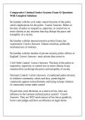 Comparative Criminal Justice Systems Exam &num;2 Questions With Complete Solutions