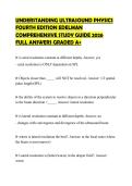 UNDERSTANDING ULTRASOUND PHYSICS &NewLine;FOURTH EDITION EDELMAN &NewLine;COMPREHENSIVE STUDY GUIDE 2026 &NewLine;FULL ANSWERS GRADED A&plus;