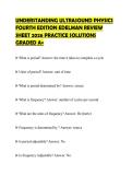 UNDERSTANDING ULTRASOUND PHYSICS &NewLine;FOURTH EDITION EDELMAN REVIEW &NewLine;SHEET 2026 PRACTICE SOLUTIONS &NewLine;GRADED A&plus;