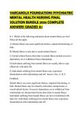 VARCAROLIS FOUNDATIONS PSYCHIATRIC &NewLine;MENTAL HEALTH NURSING FINAL &NewLine;SOLUTION BUNDLE 2026 COMPLETE &NewLine;ANSWERS GRADED A&plus; 