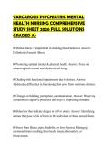 VARCAROLIS PSYCHIATRIC MENTAL &NewLine;HEALTH NURSING COMPREHENSIVE &NewLine;STUDY SHEET 2026 FULL SOLUTIONS &NewLine;GRADED A&plus; 