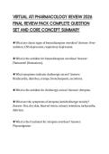 VIRTUAL ATI PHARMACOLOGY REVIEW 2026 &NewLine;FINAL REVIEW PACK COMPLETE QUESTION &NewLine;SET AND CORE CONCEPT SUMMARY 