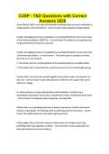 CUSP - T&D Questions with Correct Answers 2026