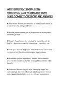 WEST COAST EMT BLOCK 2 2026 &NewLine;PREHOSPITAL CARE ASSESSMENT STUDY &NewLine;GUIDE COMPLETE QUESTIONS AND ANSWERS