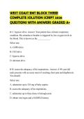 WEST COAST EMT BLOCK THREE &NewLine;COMPLETE SOLUTION SCRIPT 2026 &NewLine;QUESTIONS WITH ANSWERS GRADED A&plus;