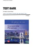 Corporate Finance 13th Edition by Stephen A&period; Ross Test Bank &vert;ISBN&colon; 9781260772388&vert; Guide A&plus;