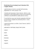 Florida Basic Recruit training Exam 1b Questions With Complete Solutions