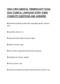 WGU C804 MEDICAL TERMINOLOGY EXAM &NewLine;2026 CLINICAL LANGUAGE STUDY GUIDE &NewLine;COMPLETE QUESTIONS AND ANSWERS 