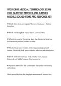 WGU C804 MEDICAL TERMINOLOGY EXAM &NewLine;2026 QUESTION PREFIXES AND SUFFIXES &NewLine;MODULE SOLVED ITEMS AND RESPONSE KEY