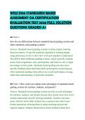 WGU D184 STANDARDS BASED &NewLine;ASSESSMENT OA CERTIFICATION &NewLine;EVALUATION TEST 2026 FULL SOLUTION &NewLine;QUESTIONS GRADED A&plus; 