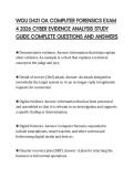 WGU D431 OA COMPUTER FORENSICS EXAM &NewLine;4 2026 CYBER EVIDENCE ANALYSIS STUDY &NewLine;GUIDE COMPLETE QUESTIONS AND ANSWERS