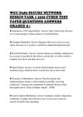 WGU D482 SECURE NETWORK &NewLine;DESIGN TASK 1 2026 CYBER TEST &NewLine;PAPER QUESTIONS ANSWERS &NewLine;GRADED A&plus; 