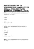 WGU INTRODUCTION TO &NewLine;CRYPTOGRAPHY C839 EC COUNCIL &NewLine;CES 2026 CYBER TEST PAPER &NewLine;QUESTIONS ANSWERS GRADED A&plus; 