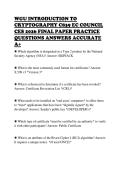 WGU INTRODUCTION TO &NewLine;CRYPTOGRAPHY C839 EC COUNCIL &NewLine;CES 2026 FINAL PAPER PRACTICE &NewLine;QUESTIONS ANSWERS ACCURATE &NewLine;A&plus;