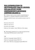 WGU INTRODUCTION TO &NewLine;CRYPTOGRAPHY C839 EC COUNCIL &NewLine;CES 2026 STUDY GUIDE &NewLine;COMPREHENSIVE QUESTIONS &NewLine;ANSWERS GRADED A&plus; 