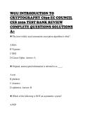 WGU INTRODUCTION TO &NewLine;CRYPTOGRAPHY C839 EC COUNCIL &NewLine;CES 2026 TEST BANK REVIEW &NewLine;COMPLETE QUESTIONS SOLUTIONS &NewLine;A&plus;