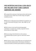 WGU NUTRITION D440 EXAM 4 2026 HEALTH &NewLine;AND WELLNESS STUDY GUIDE COMPLETE &NewLine;QUESTIONS AND ANSWERS