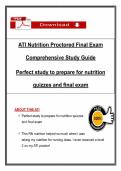 ATI Nutrition Proctored Final Exam &lpar;2026&sol;2027&rpar; Study Guide