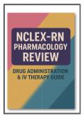NCLEX RN Pharmacology Review &lpar;2026&sol;2027&rpar; Drug & IV Therapy Guide